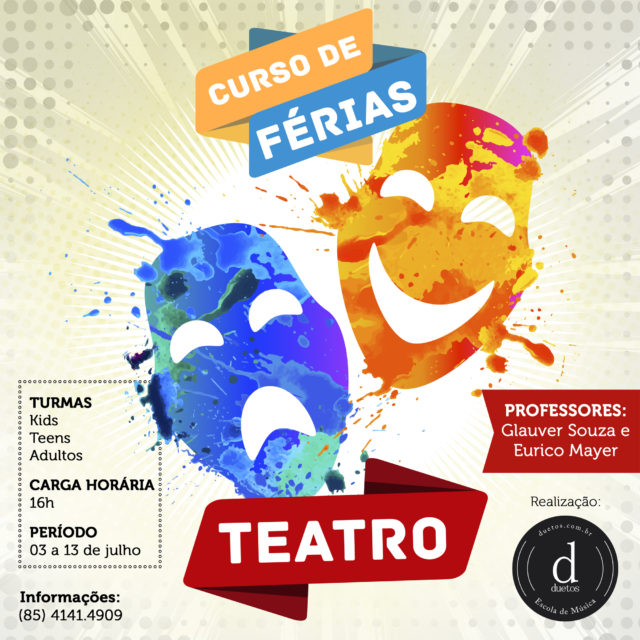 Vai ter Curso de Férias de Teatro!